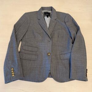 J. Crew Schoolboy Gray Blazer with Gold Buttons